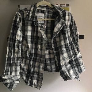 Blue Paid Denim Jacket